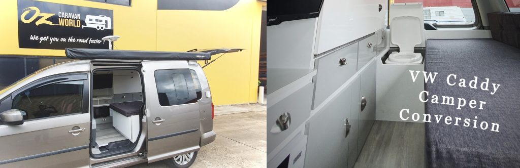 VW Caddy Camper Conversion To Recreational Vehicle. Full Internal Fitout