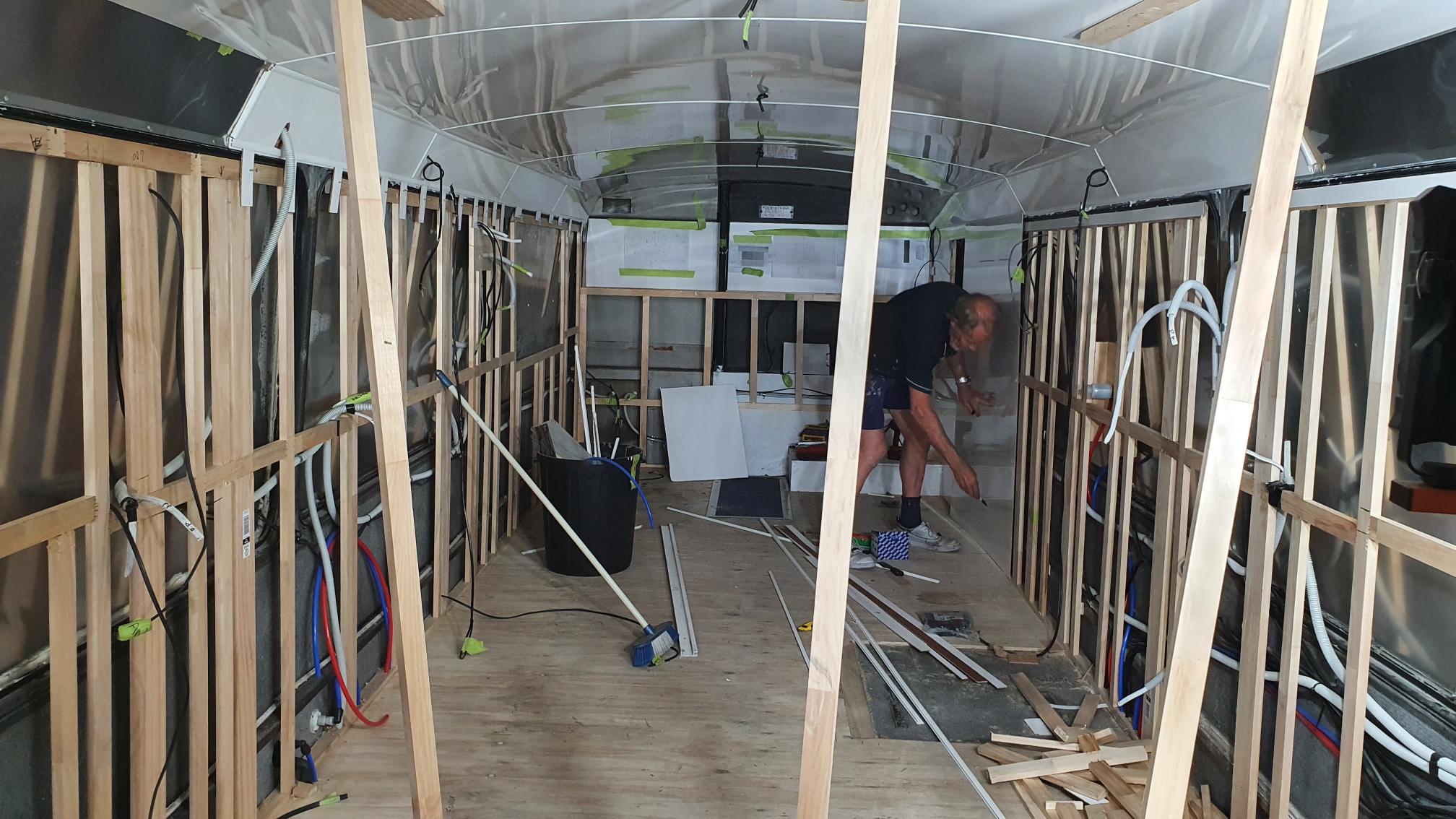 Bus Renovation In Brisbane - Framing & Ceiling